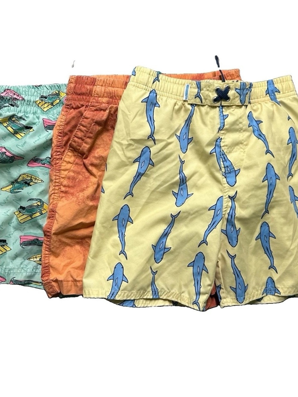 Boy’s Summer Swim Trunks Rugged Butts Gap Alligators Sharks Size Medium (8)